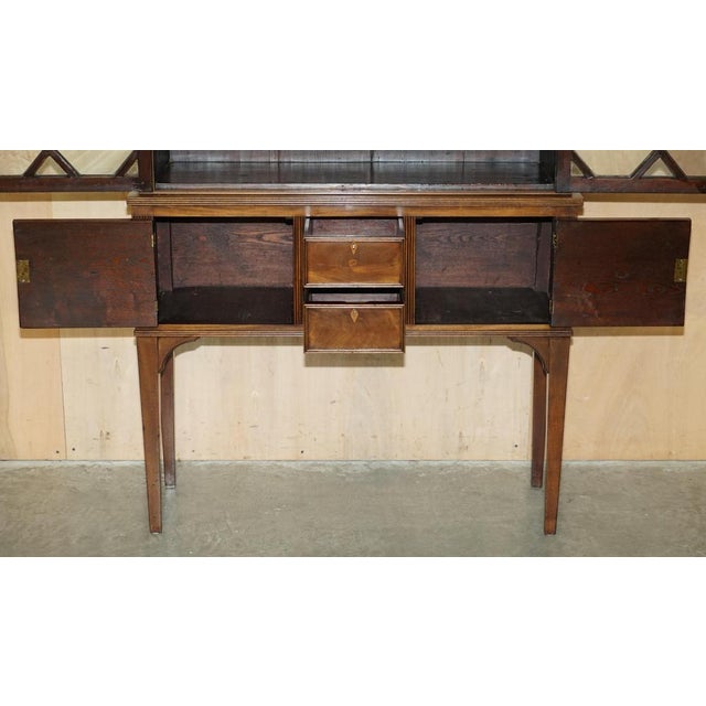 Antique Victorian Astral Glazed Bookcase with Long Legs, 1870s For Sale - Image 18 of 18