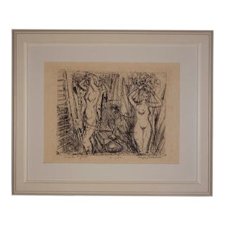 Luigi Bartolini - Window Front - Etching - Mid-20th-Century For Sale