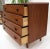 Jens Risom Oiled Walnut 4 Drawers Back Splash Bachelor Chest Dresser For Sale - Image 4 of 13