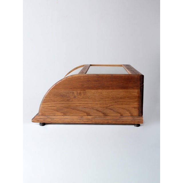 Mid-Century Modern Vintage European Glass Display Case For Sale - Image 3 of 14