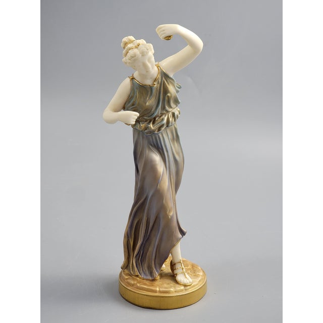 Ceramic Porcelain Figure of Grecian Maiden from Royal Worcester, 1928 For Sale - Image 7 of 13