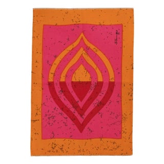 Mid-Century German Pop Art Screen-Printed Wall Hanging by Traute Sänger, 1970s For Sale