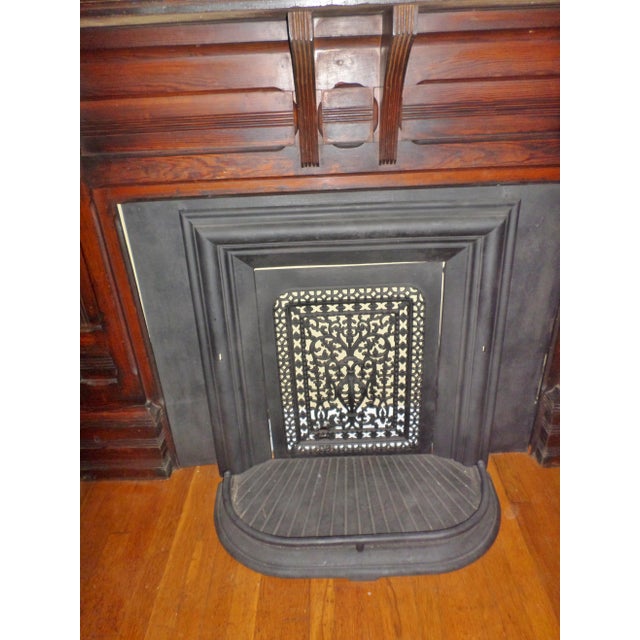 Wood 18th Cenury Early American Pine Antique Fireplace Mantel For Sale - Image 7 of 12