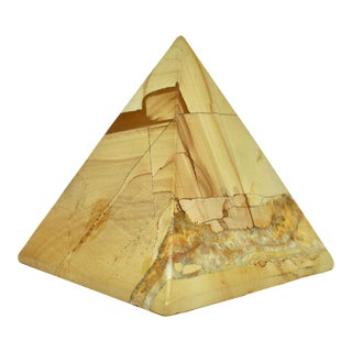 Mid 20th Century Solid Stone Pyramid Figure For Sale