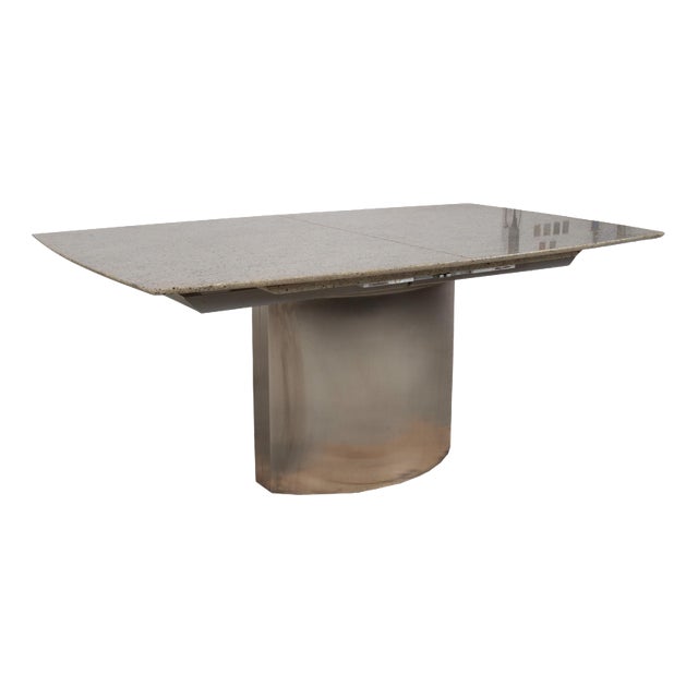 1226 Granite Dining Table in Stainless Steel from Draenert For Sale