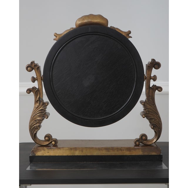 1990s Maitland Smith Seashell & Metal Vanity Mantel Mirror For Sale - Image 10 of 11