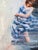 Sweet Struggle by Michelle Jader | Oil on board Figure of a woman in motion with flowing fabric. For Sale
