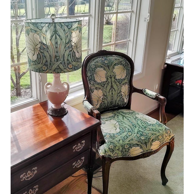 1990s Vintage Italian Chair Reupholstered in William Morris Print For Sale - Image 5 of 11