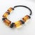Judith Hendler Licorice and Orange Acrylic Geometric Necklace For Sale In Atlanta - Image 6 of 8