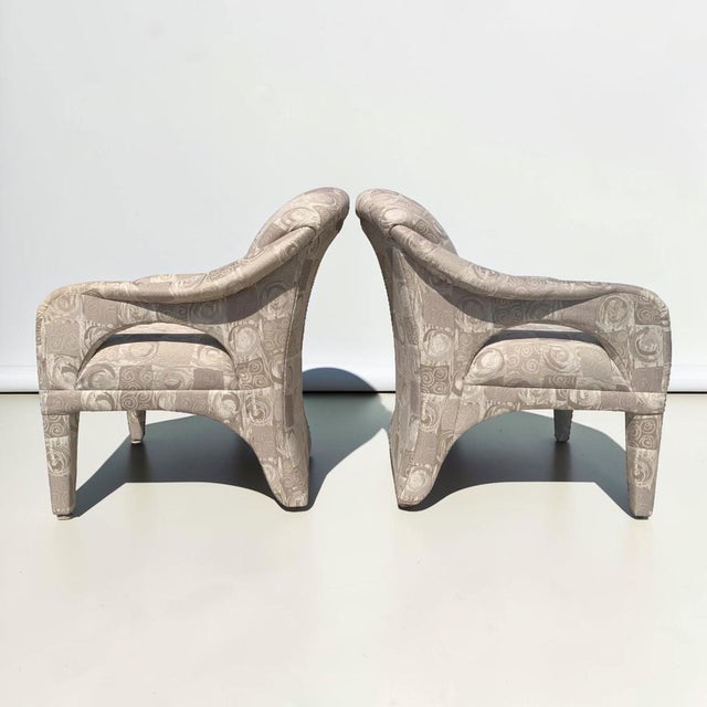 Carsons Kagan Style Postmodern Sculptural Chairs by Carson’s - a Pair For Sale - Image 4 of 8