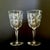 Set of 2 midcentury water goblets in the classic Carlton (Dots) pattern by Libbey Glass Company. These tall, refined...