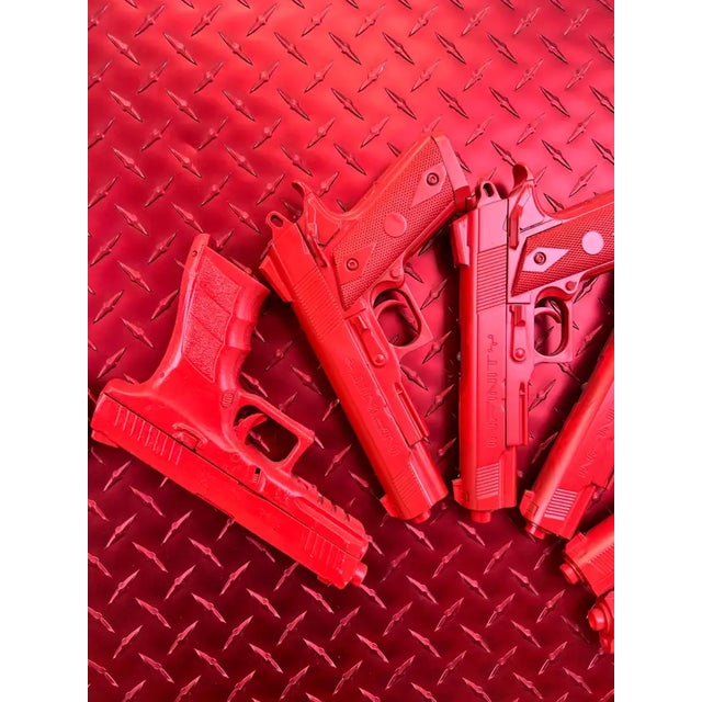 Charles Gitnick Heart of Guns Red Conceptual Mix Media 2024 For Sale - Image 12 of 17