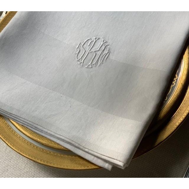 Antique French Linen Dinner Napkins, Monogrammed, Set of 6 | C. 1900s For Sale - Image 14 of 18