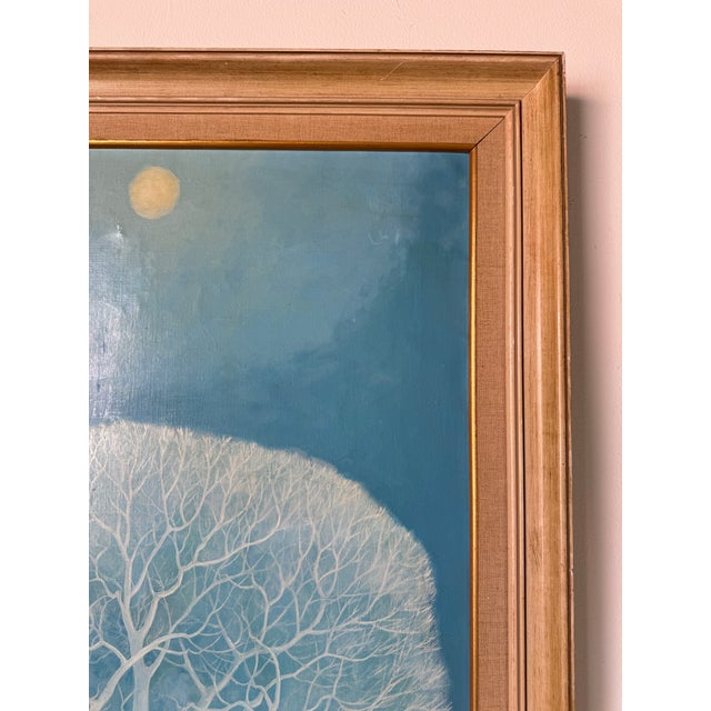 70's R. Sonck Tree - Winterscape Oil on Canvas Painting, Framed For Sale In Miami - Image 6 of 12