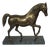 Vintage Mid Century Brass Prancing Horse on Marble Base For Sale