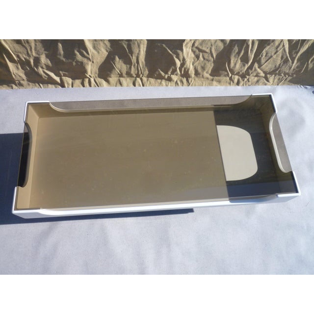 1970s Space Age Coffee Table in Smoked Glass, 1970s For Sale - Image 5 of 7