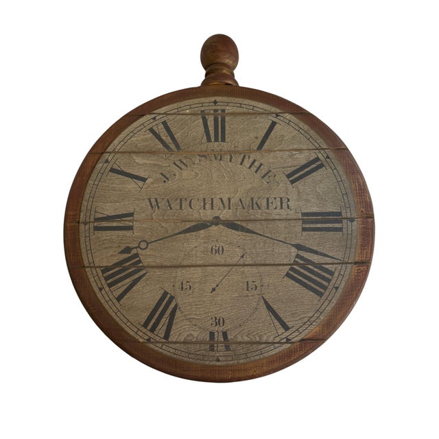 Traditional Clock Wall Decor Attributed to Sarreid Ltd. For Sale - Image 3 of 5