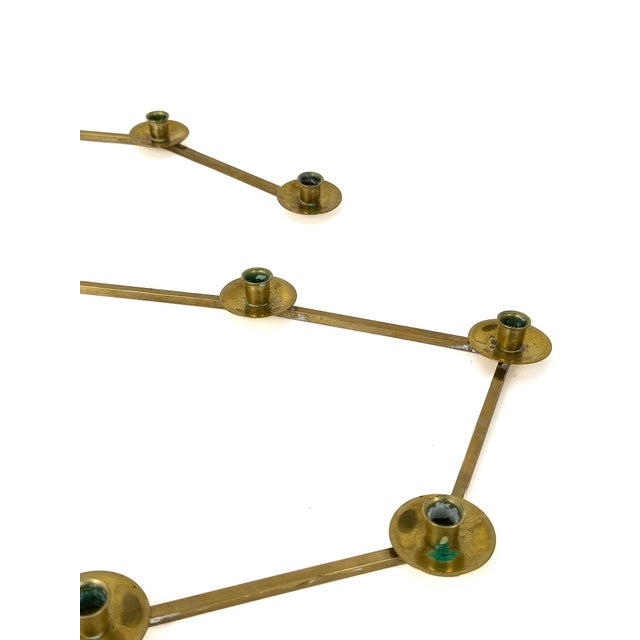 Margareta Modular Brass Candleholder by Lars Holmström, Sweden, 1920s For Sale - Image 4 of 5