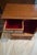 Large Vintage Jewelry Box Armoire Chest 16" Wood 2 Floral Rose Etched Glass Doors 5 Drawers Red Velvet Mirror Hooks Cottage Core For Sale - Image 9 of 10