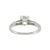 Contemporary Mid-Century Platinum .94 Carat Old European Cut and Tapered Baguette Ring, Size 4.5 For Sale - Image 3 of 5