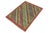 Shabby Chic Shabby Chic Balochi Blue/Red Wool Rug - 3'4''x5'0'' For Sale - Image 3 of 11