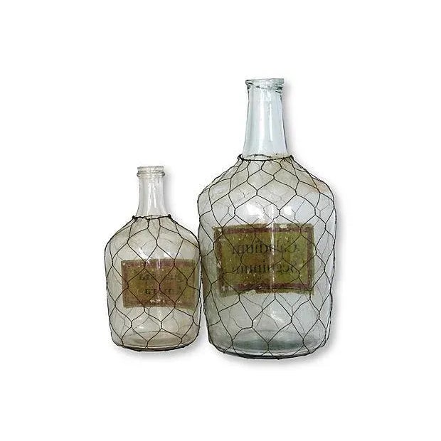 Cabin Large Antique Pharmacy Jugs, Set of 2 For Sale - Image 3 of 4