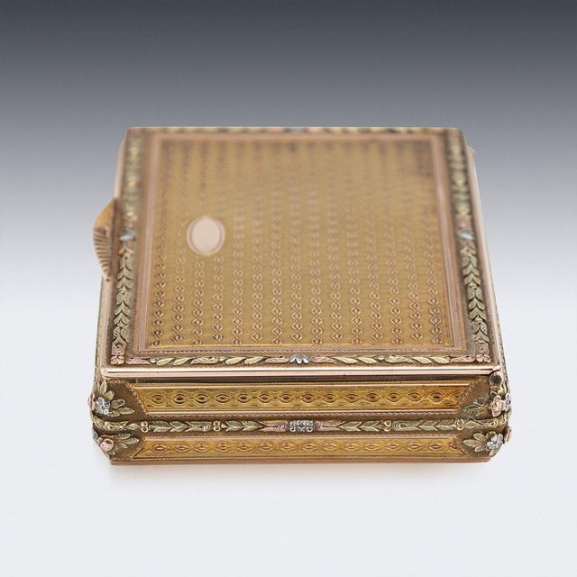Antique German 3-Colour Gold Snuff Box, Hanau, 1850s For Sale - Image 4 of 18