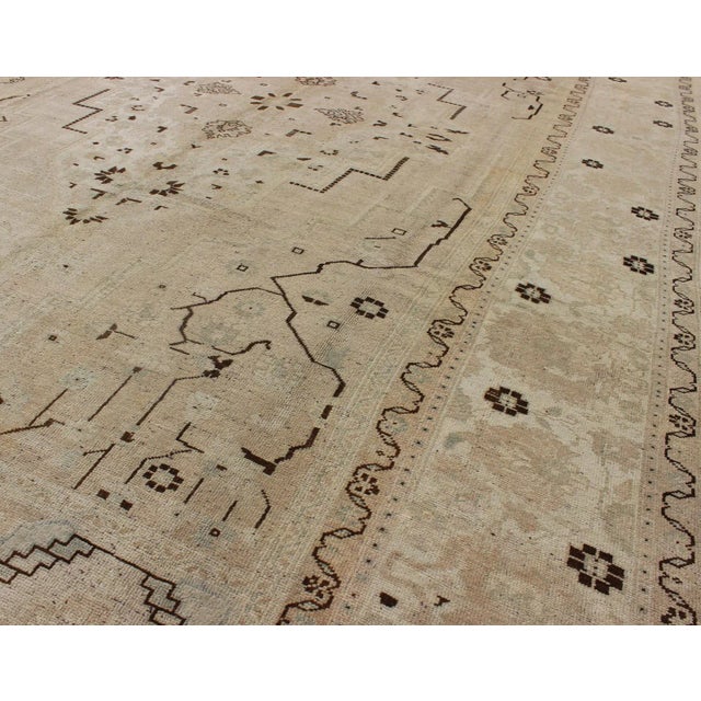 Vintage Turkish Rug in Neutral Tones in Taupe and Brown Highlights For Sale In Atlanta - Image 6 of 9