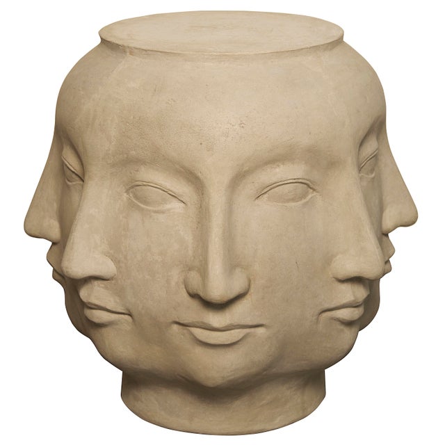 Mid-Century Modern Multi-Face Stool, Fiber Cement For Sale - Image 3 of 3