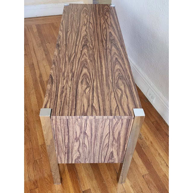 Mid-Century Modern Mid Century Modern Laminated Faux Rosewood Credenza For Sale - Image 3 of 12