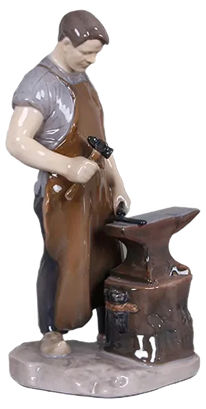 Blacksmith Figurine by Axel Locher for Bing & Grøndahl, 1940s