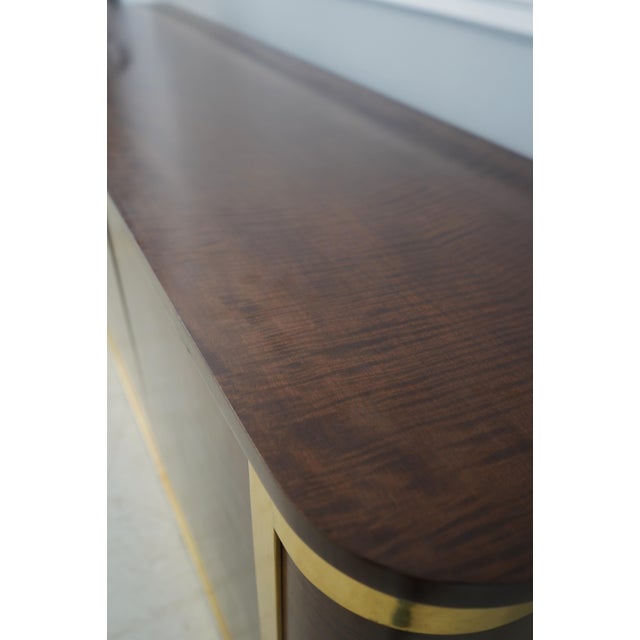 Mid Century Modern Tiger Maple Credenza Cabinet For Sale - Image 14 of 17