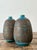 Vintage Glazed Ceramic Scored Vases - A Pair For Sale - Image 12 of 12
