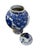 Vintage Lg Chinoiserie Cobalt Blue & White Temple Ginger Jar 23" H For Sale - Image 12 of 12