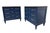 Vintage American of Martinsville Navy Blue Marble Top Nightstands - Set of 2 For Sale In Philadelphia - Image 6 of 10