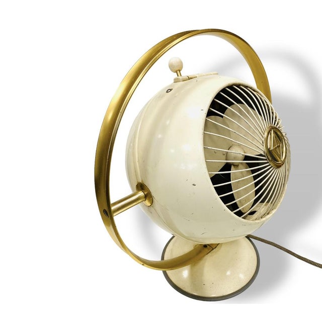 1950s Cream White Fan by Prometheus, 1950s For Sale - Image 5 of 18