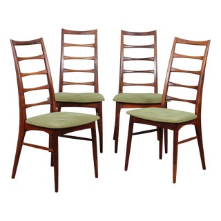 Vintage Scandinavian Chairs in Rosewood by Niels Koefoed for Koefoeds Møbelfabrik, 1960, Set of 4 For Sale