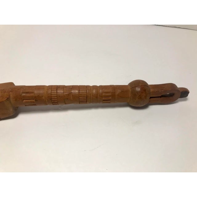 Early 20th Century Hand Carved Wooden Suriname Laundry Beater Made by Maroon People For Sale - Image 4 of 10