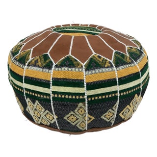 Moroccan Ottoman Floor Pouf Cover For Sale
