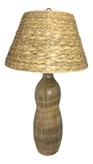 1960s Organic Free Form Pottery Table Lamp