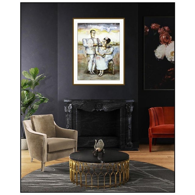 Message us to inquire about custom framing options! (Included for free with every purchase) The artwork here, "Personajes...