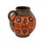 Rare bulbous vase by Wekara Keramik; West German pottery from the 1960s featuring a beautiful abstract floral design in...