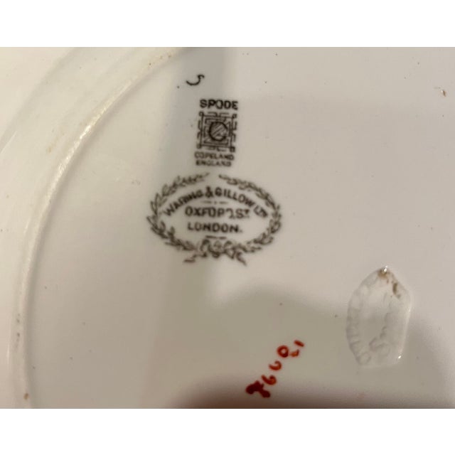 English 19th Century Spode Warren & Gillow Asiatic Pheasant, , Set of 5 Plates For Sale - Image 3 of 3