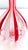 Red Red White and Transparent Glass Bottle Vase in the style of Gio Ponti, Italy, 1970s For Sale - Image 8 of 14