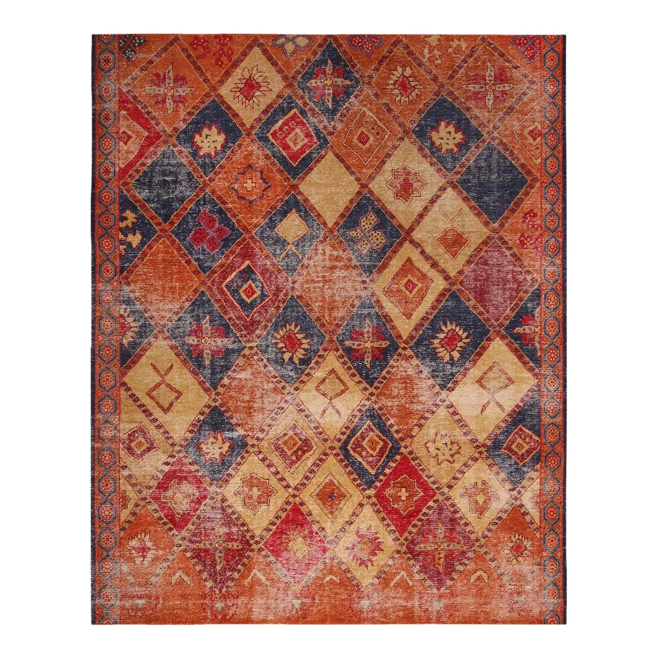 Rug & Kilim’s Oversized Desert Rug in Burnt Orange, 12x15 | Chairish