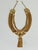 Metal Vintage 1970s Gold Tone Multi-Strand Tassel Bib Necklace, Etruscan Revival Style For Sale - Image 7 of 16