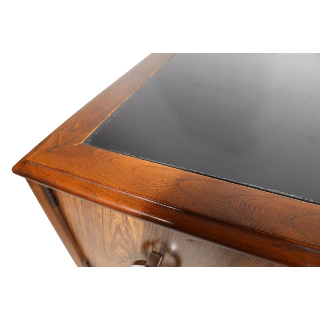 1970's End, Side Table With Glass Top After Baughman For Sale - Image 11 of 12