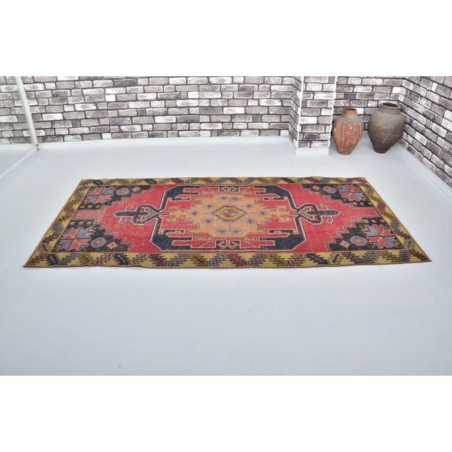 1950s Vintage Handknotted Area Carpet For Sale - Image 5 of 10