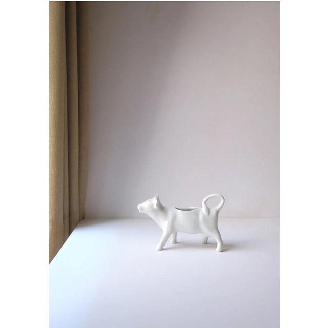 French Cow Creamer Pitcher in the Rustic or French Country Style For Sale - Image 4 of 11