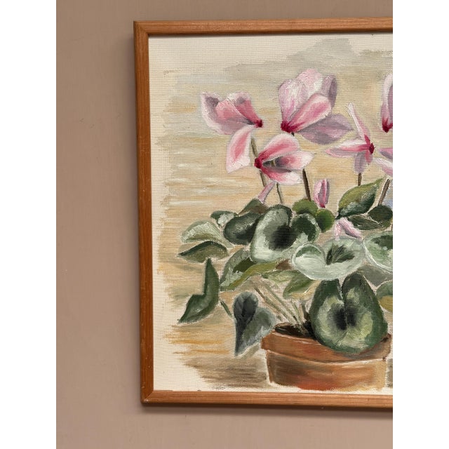 Ada, Still Life with Pink Flowers, 1986, Oil on Canvas, Framed For Sale - Image 14 of 18